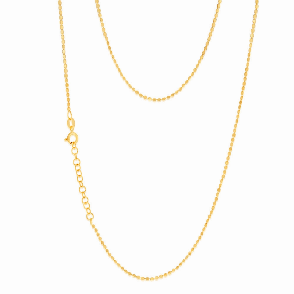 Sterling Silver Gold Plated 45cm Chain