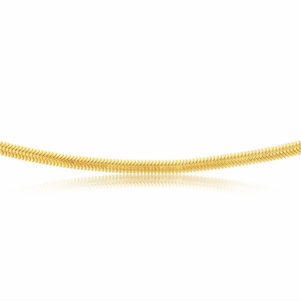 Sterling Silver Gold Plated Bolt Ring Cashmere 50cm Chain
