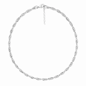 Sterling Silver Gold Plated Fancy Memory Omeag 42 5cm Chain