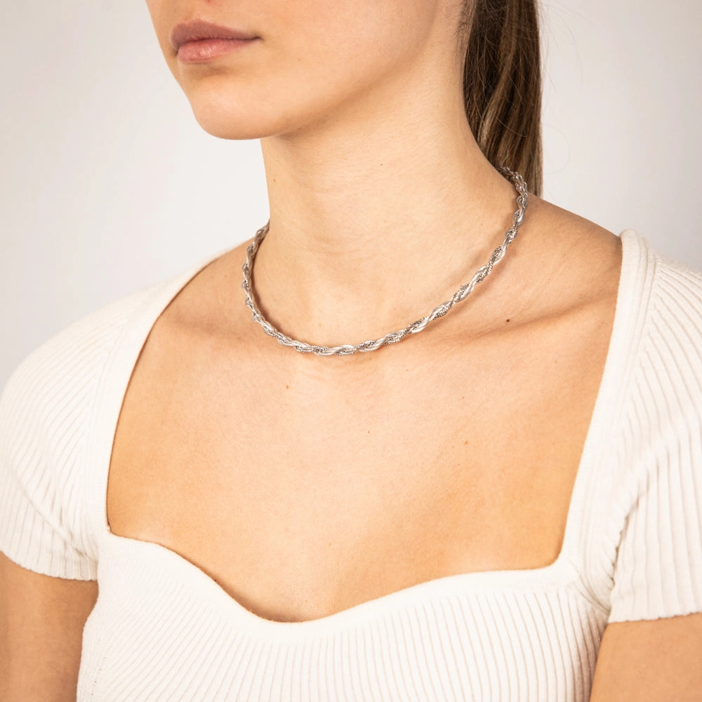 Sterling Silver Gold Plated Fancy Memory Omeag 42 5cm Chain
