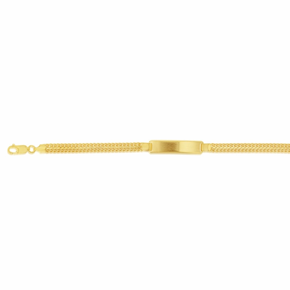 Sterling Silver Gold Plated Foxtail ID 19cm Bracelet