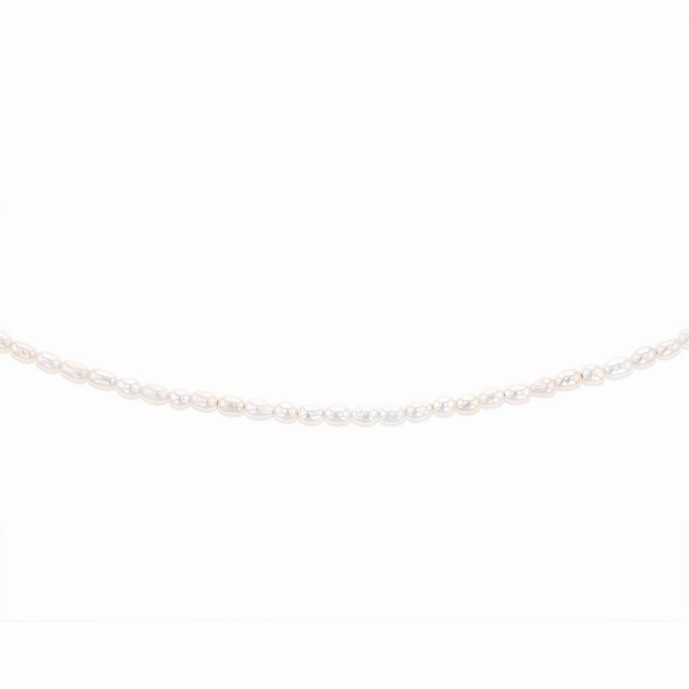 Sterling Silver Gold Plated Fresh Water Pearls 46 4cm Chain