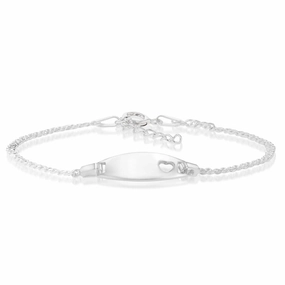 Sterling Silver Heart Cut Out On 16 3cm ID Bracelet