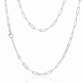 Sterling Silver Paper Clip 42 3cm Chain