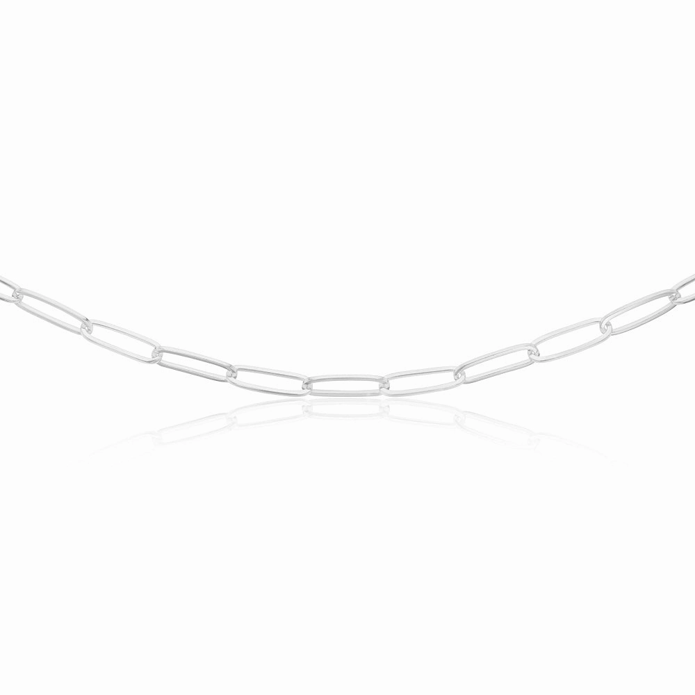 Sterling Silver Paperclip 60cm Chain