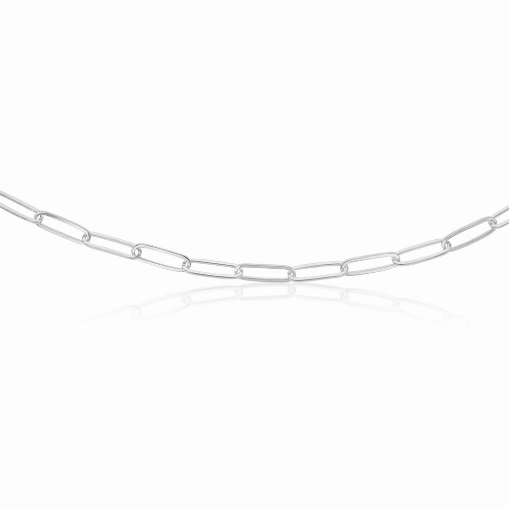 Sterling Silver Paperclip 70cm Chain