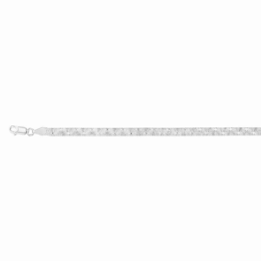 Sterling Silver Patterned 19cm Bracelet