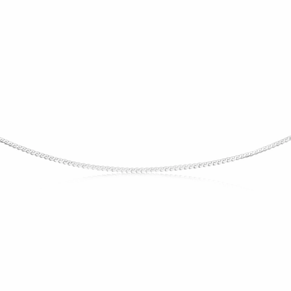 Sterling Silver Serpentine 80 Gauge 45cm Chain