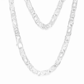 Sterling Silver Tiger Eye 200 Gauge 50cm Chain