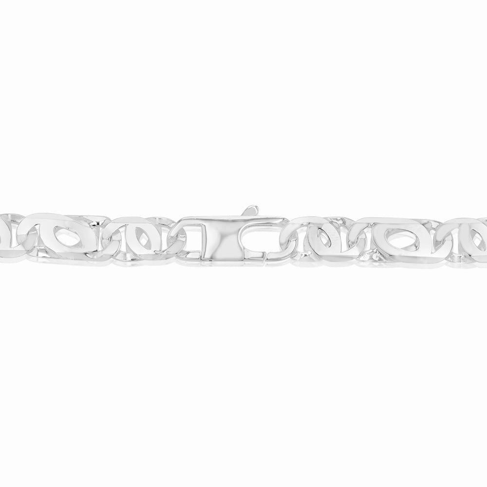 Sterling Silver Tiger Eye 200 Gauge 50cm Chain