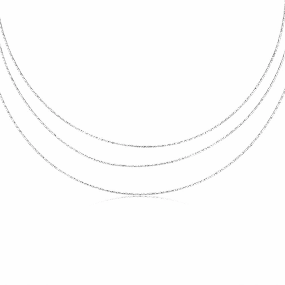 Sterling Silver Triple Layer 40 5cm Chain