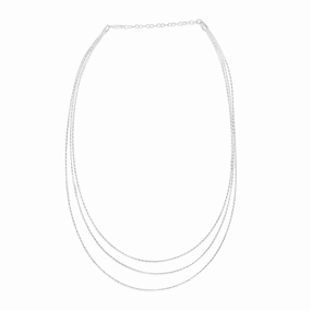 Sterling Silver Triple Layer 40 5cm Chain