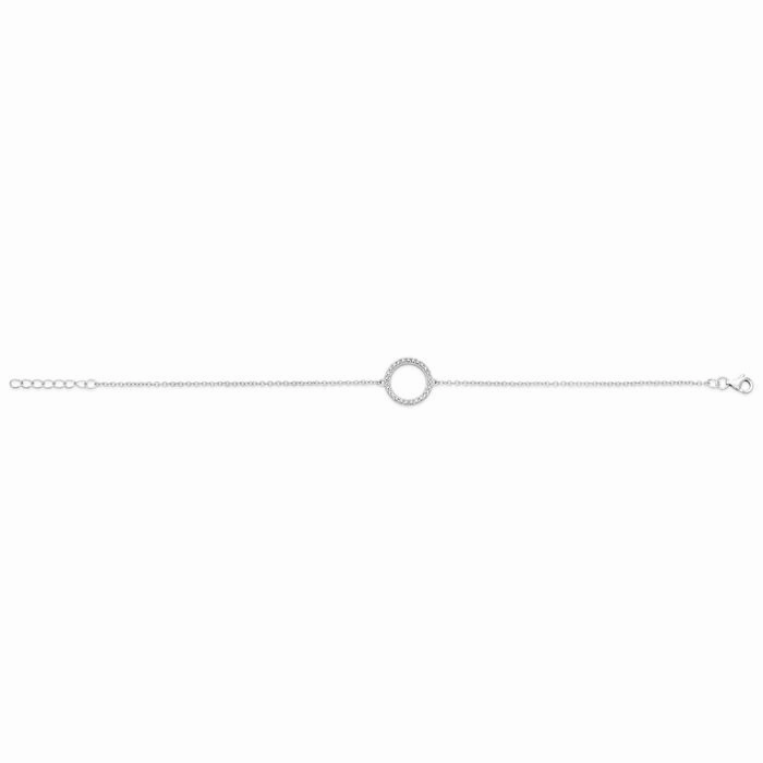Sterling Silver Zirconia Circle of Life Bracelet