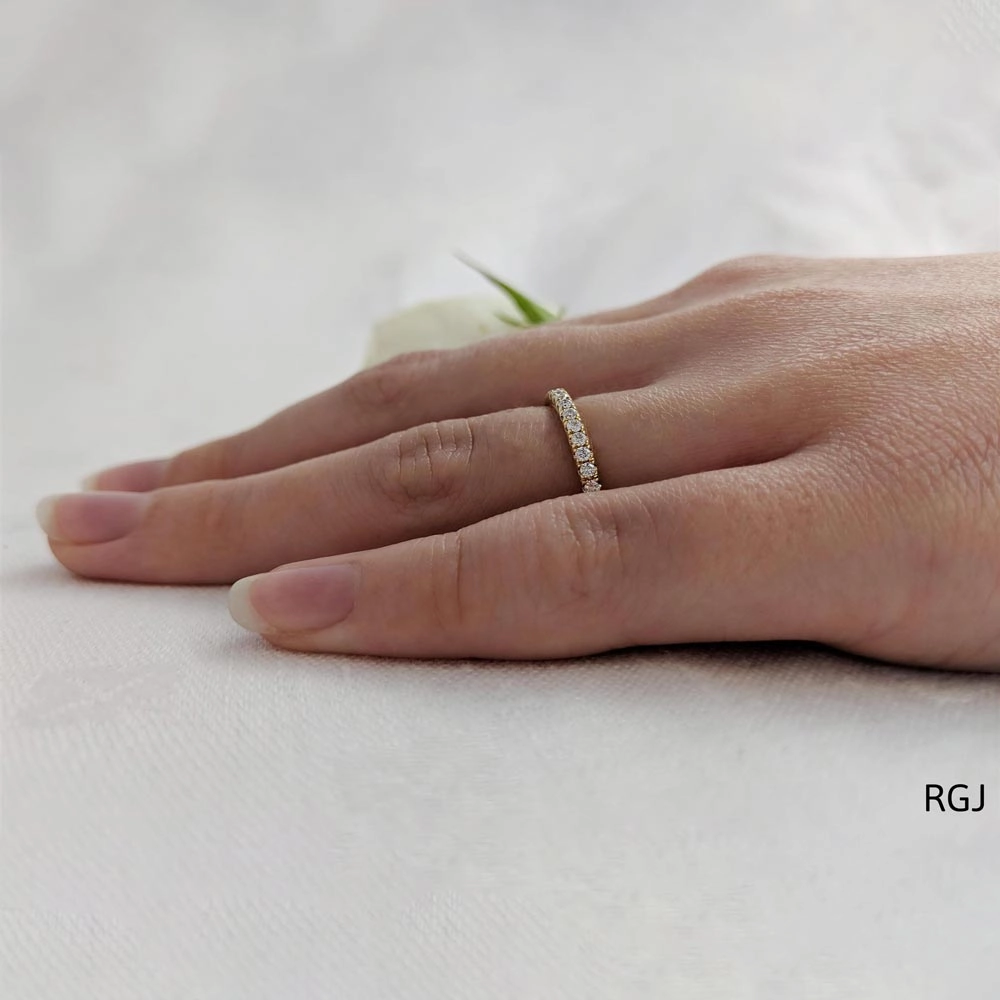 The Skye Eternity 18ct Yellow Gold Round Brilliant Cut Diamond Half Eternity Ring