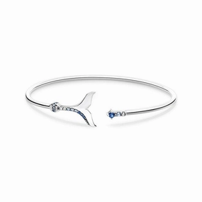 Thomas Sabo Bangle tail fin with blue stones