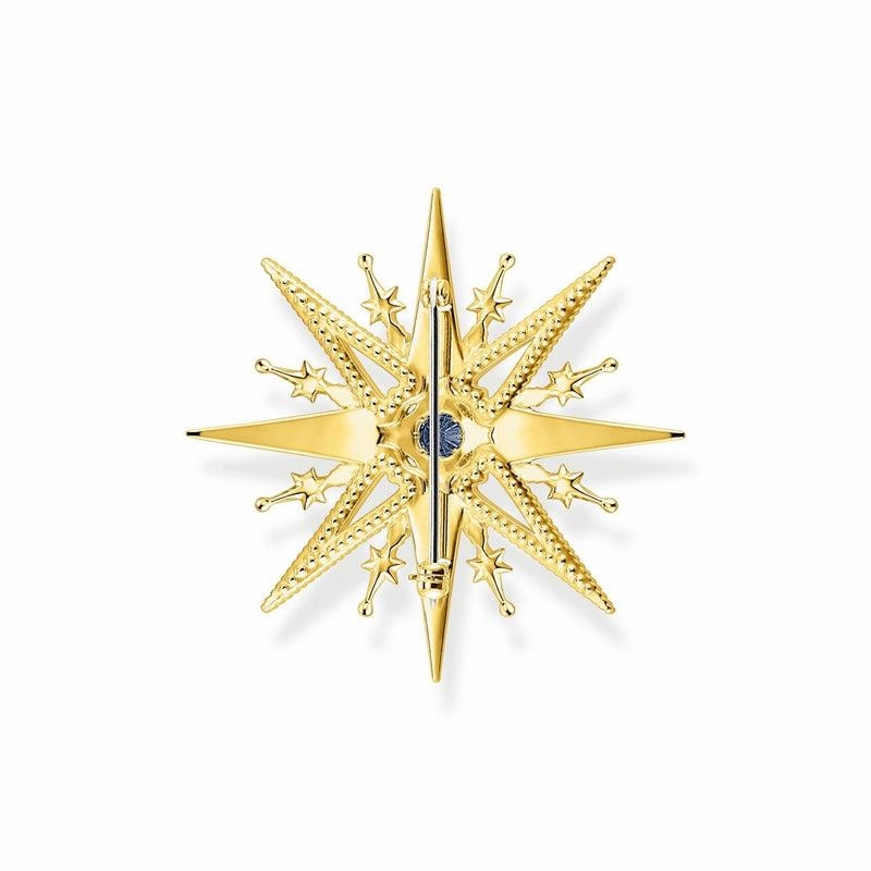Thomas Sabo Brooch Star With Coloured Stones Gold