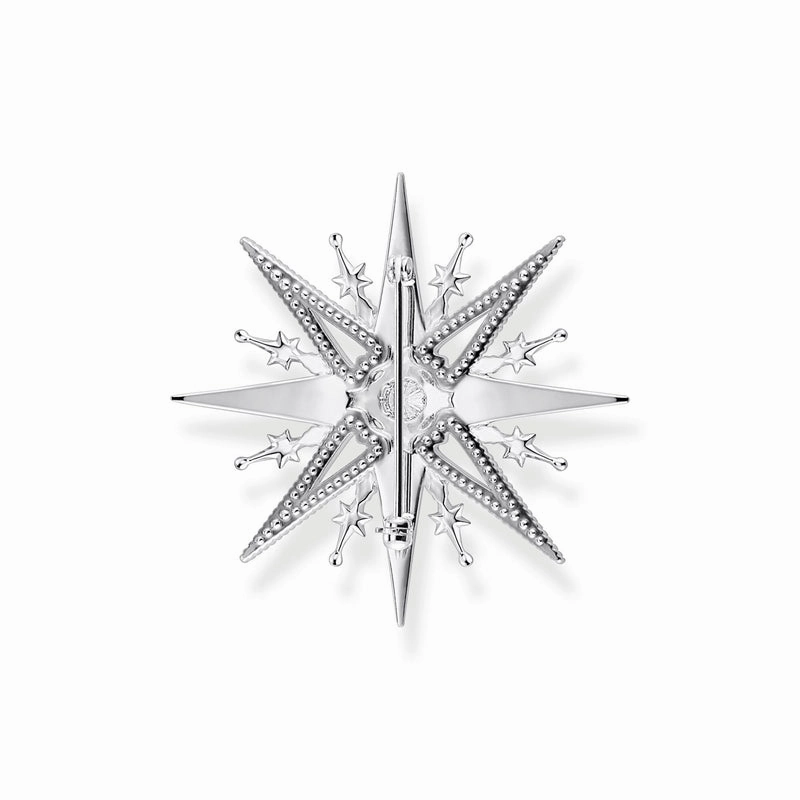 Thomas Sabo Brooch Star With White Stones Silver