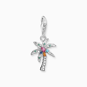 Thomas Sabo Charm Pendant - Colourful Palm Tree - Silver