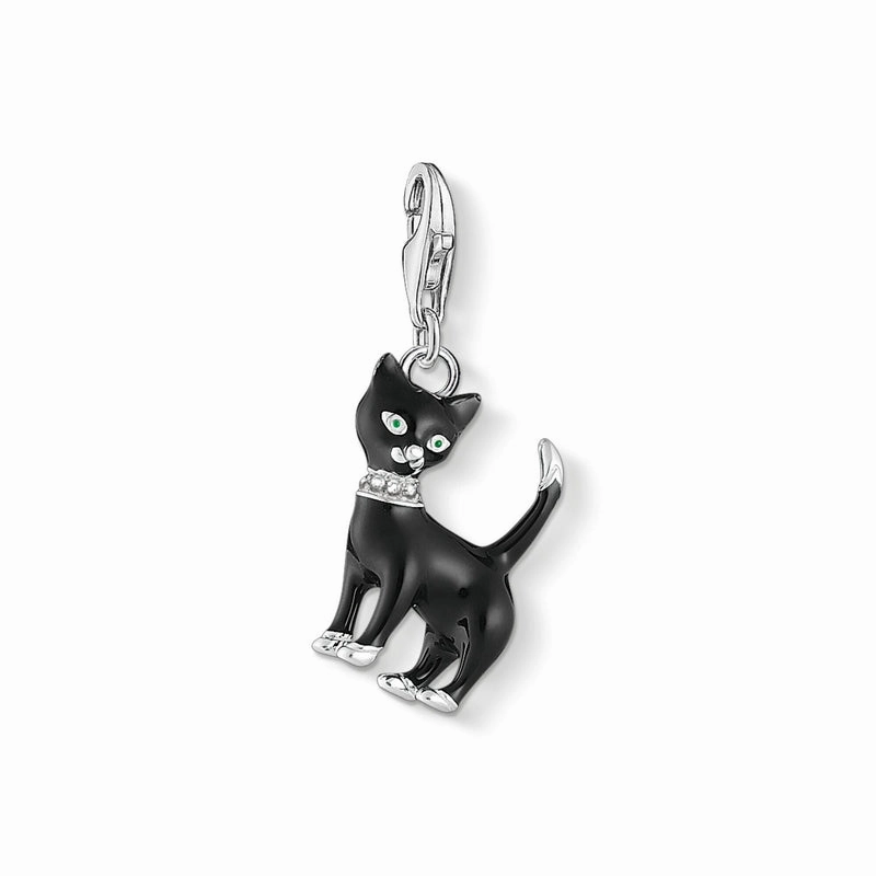 Thomas Sabo Charm Pendant Cat Black