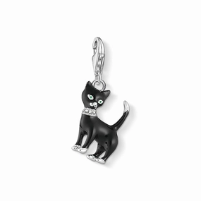 Thomas Sabo Charm Pendant Cat Black