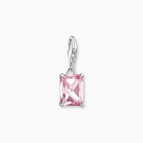 Thomas Sabo Charm Pendant Pink Stone Silver