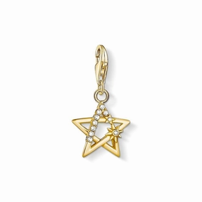 Thomas Sabo Charm pendant star stones gold
