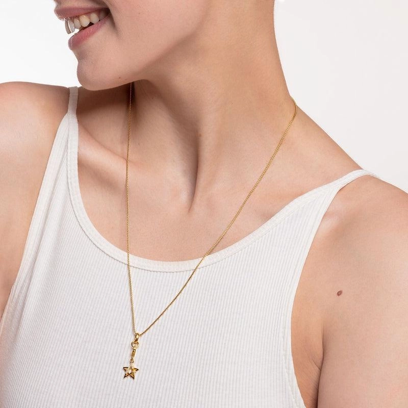 Thomas Sabo Charm pendant star stones gold