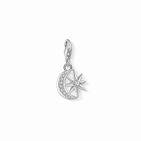 Thomas Sabo CZ Star & Moon Charm Pendant
