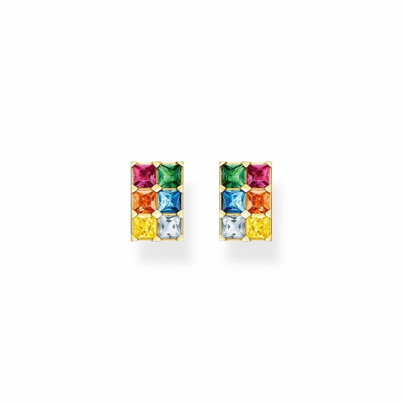 Thomas Sabo Ear Studs Colourful Stones Gold