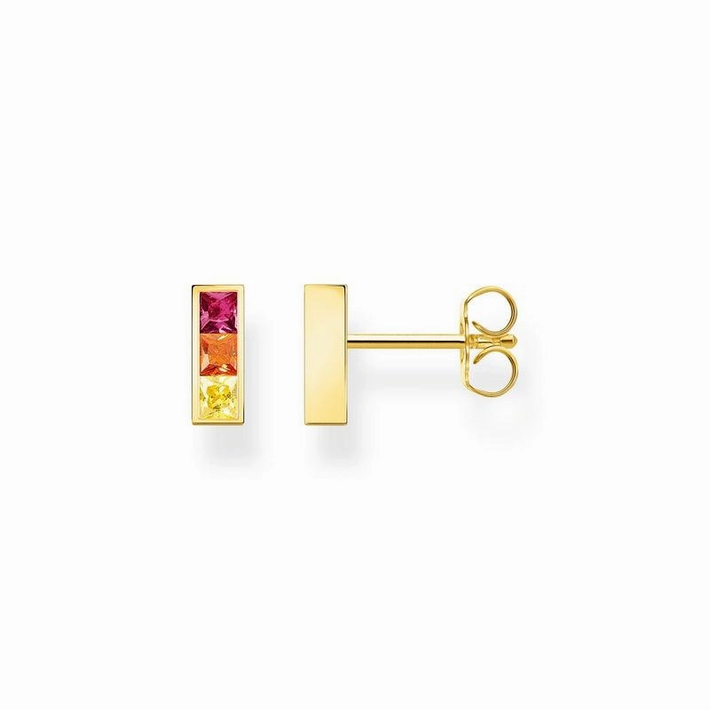 Thomas Sabo Ear Studs Colourful Stones Gold