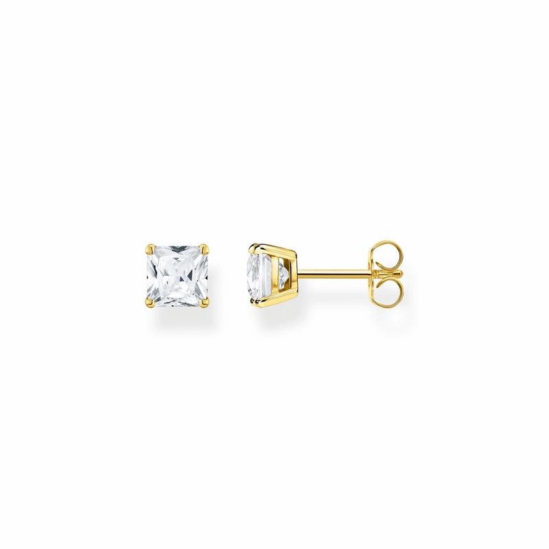 Thomas Sabo Ear Studs White Stone Gold