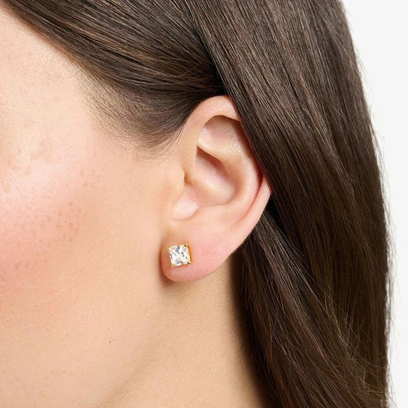 Thomas Sabo Ear Studs White Stone Gold