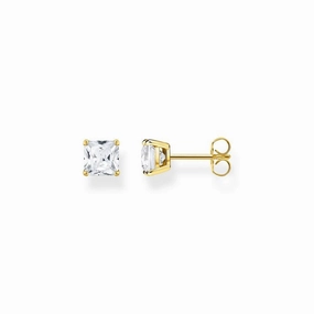 Thomas Sabo Ear Studs White Stone Gold