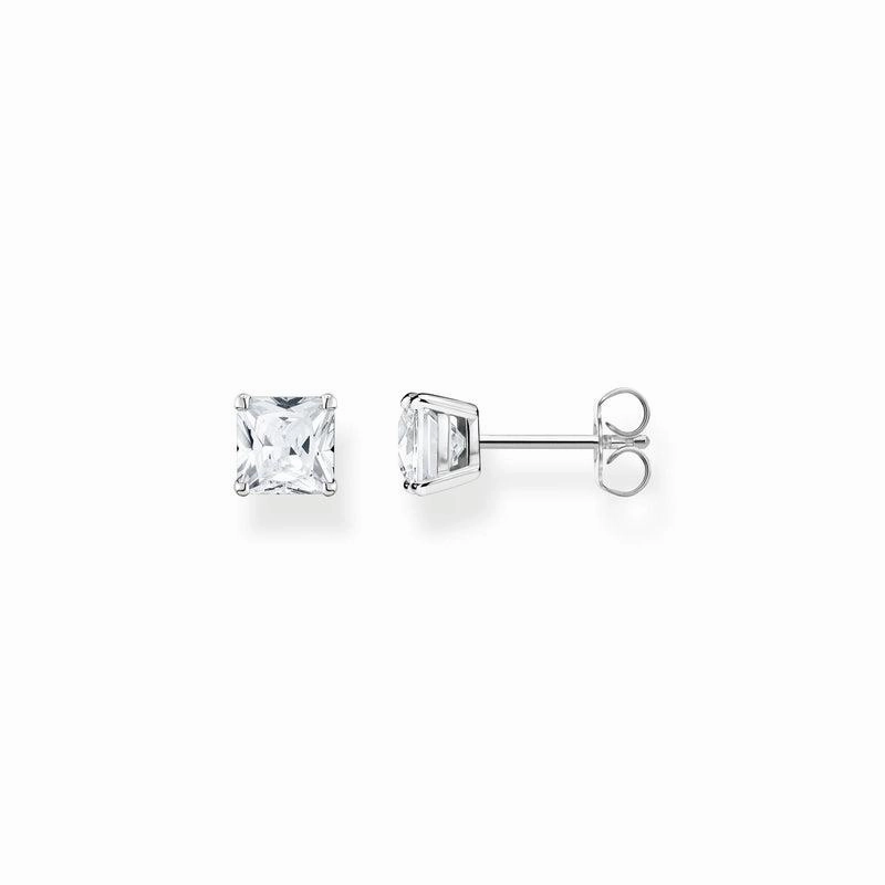 Thomas Sabo Ear Studs White Stone Silver