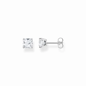 Thomas Sabo Ear Studs White Stone Silver