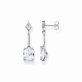Thomas Sabo Earring white stone silver