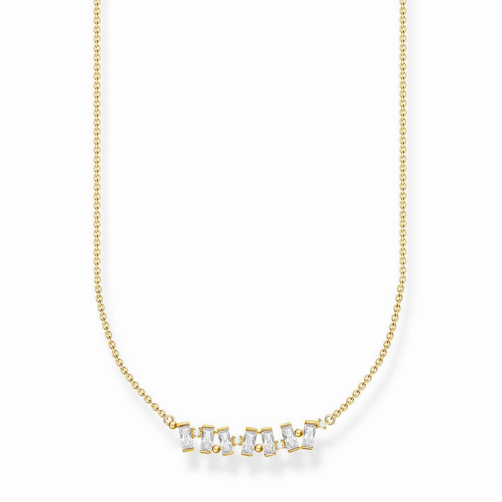 Thomas Sabo Gold Plated Sterling Silver Dancing Cubic Zirconia 38-42 cm Chain