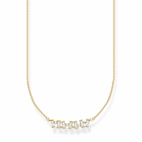 Thomas Sabo Gold Plated Sterling Silver Dancing Cubic Zirconia 38-42 cm Chain
