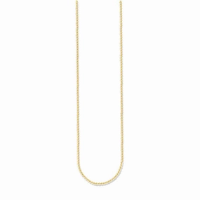 Thomas Sabo Gold Plated Sterling Silver Fine Link 45-50cm Chain