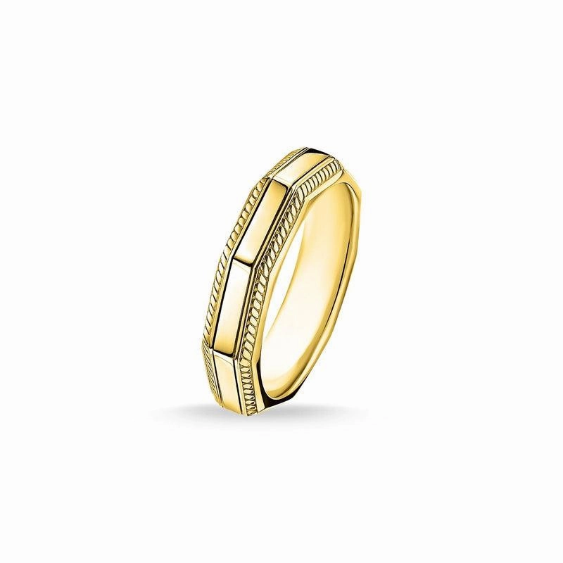 Thomas Sabo Men's ring Angular gold