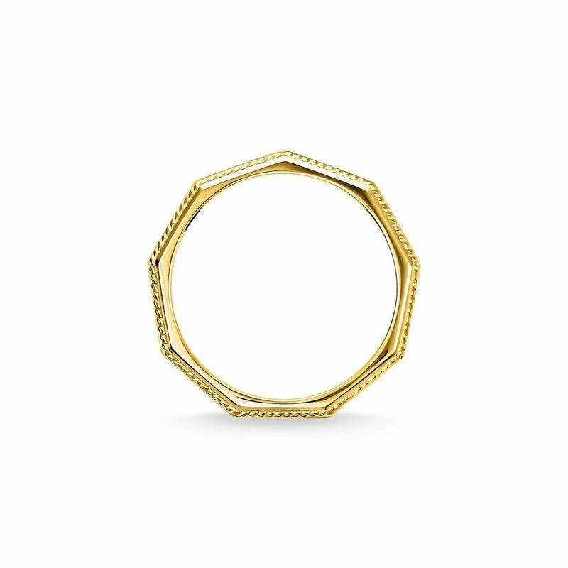 Thomas Sabo Men's ring Angular gold