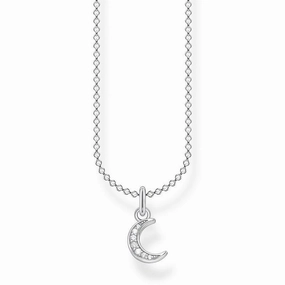 Thomas Sabo Necklace moon pav silver