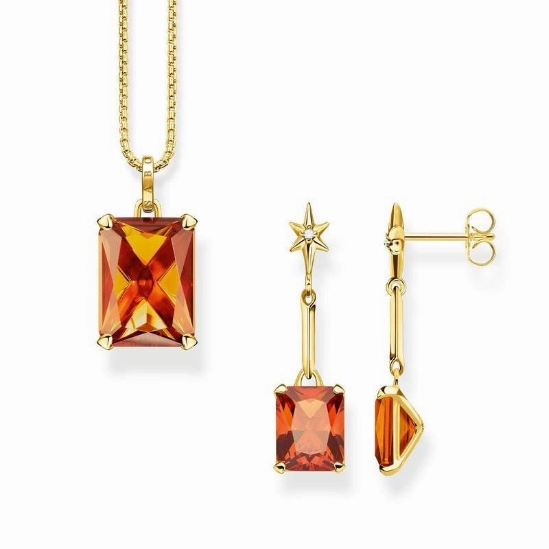 Thomas Sabo Necklace orange stone