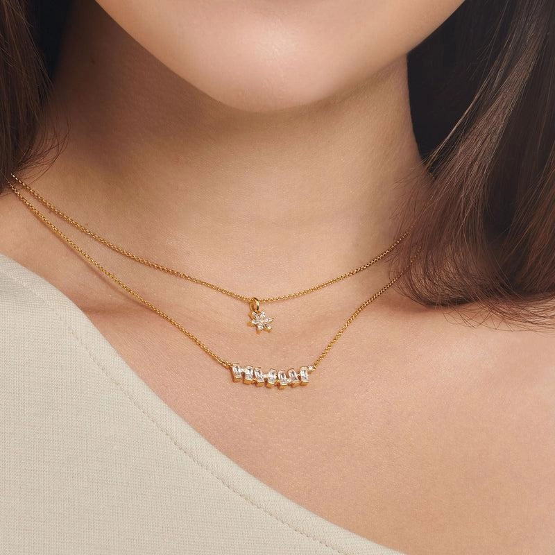 Thomas Sabo Necklace white stones gold