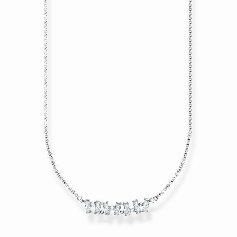 Thomas Sabo Necklace white stones, silver