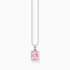 Thomas Sabo Necklace with Pink Stone - Silver