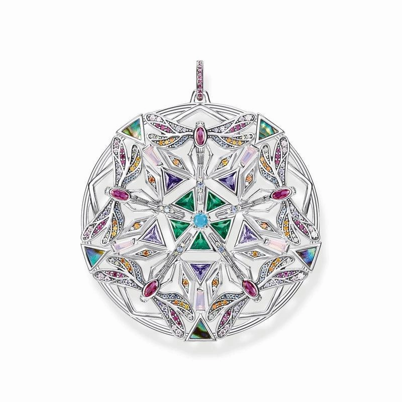 Thomas Sabo Pendant amulet kaleidoscope dragonfly silver
