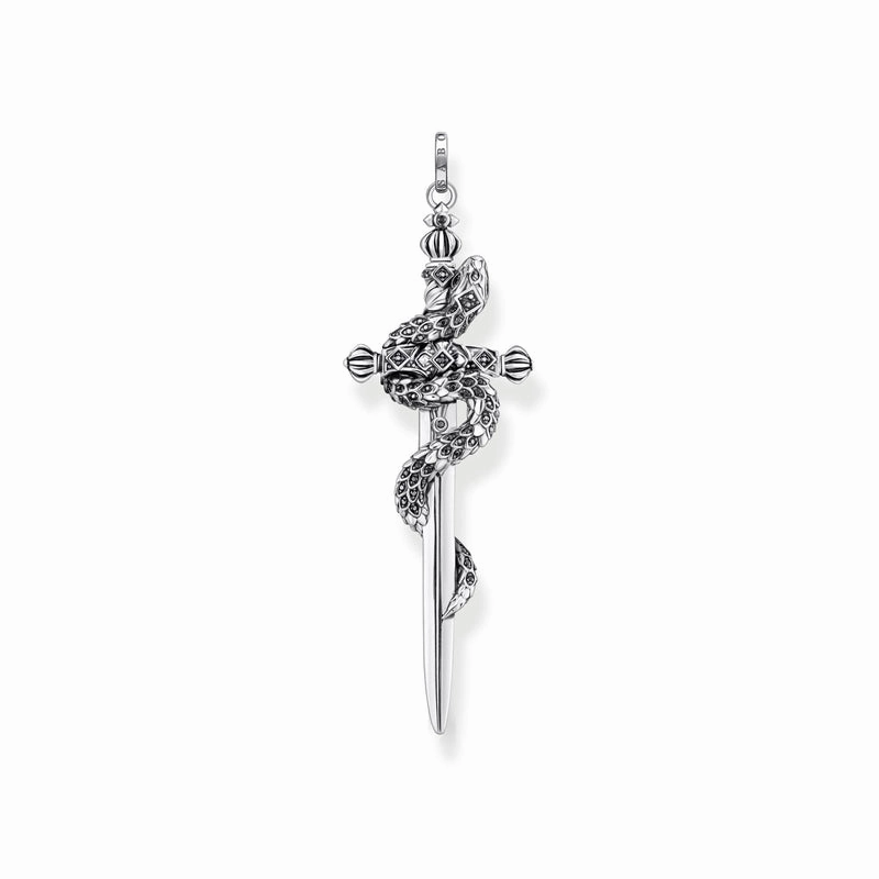 Thomas Sabo Pendant Blackened Sword With Snake