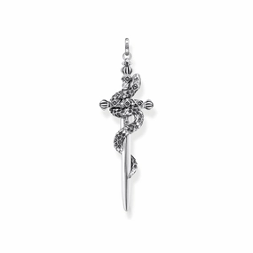 Thomas Sabo Pendant Blackened Sword With Snake