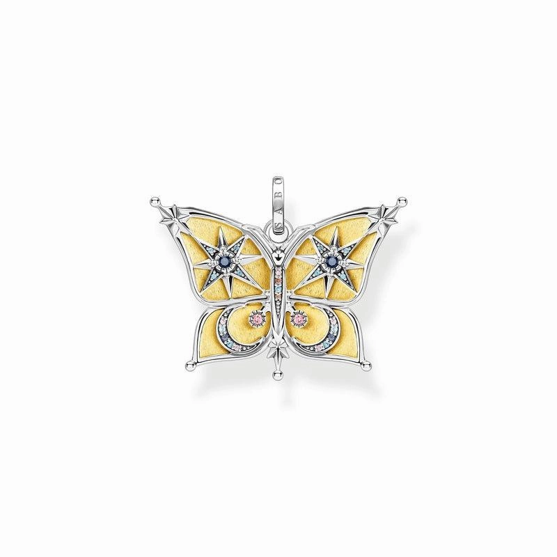 Thomas Sabo Pendant butterfly with moon and stars gold